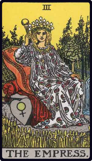 The Empress tarot card from the Rider-Waite-Smith deck