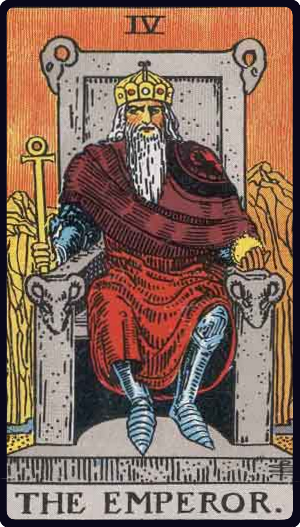 The Emperor tarot card from the Rider-Waite-Smith deck