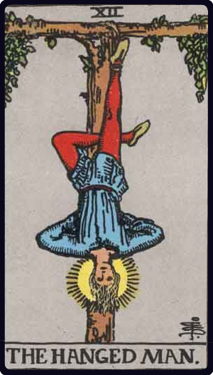 The Hanged Man tarot card from the Rider-Waite-Smith deck