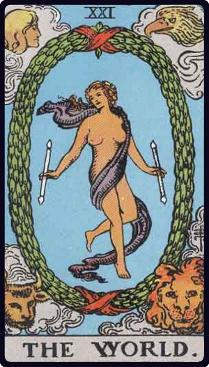 The World tarot card from the Rider-Waite-Smith deck