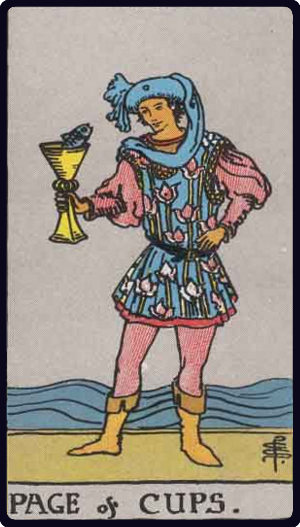 Page of Cups tarot card from the Rider-Waite-Smith deck