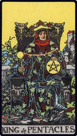 King of Pentacles tarot card from the Rider-Waite-Smith deck