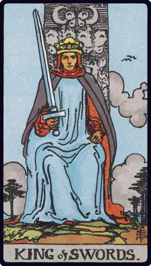 King of Swords tarot card from the Rider-Waite-Smith deck